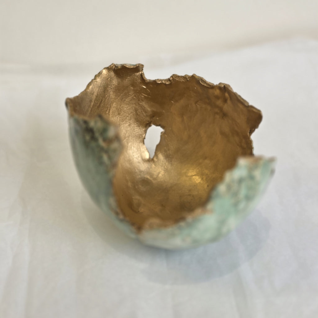 Emma Saul - Fragility Egg textured Ceramic Bowl, Small