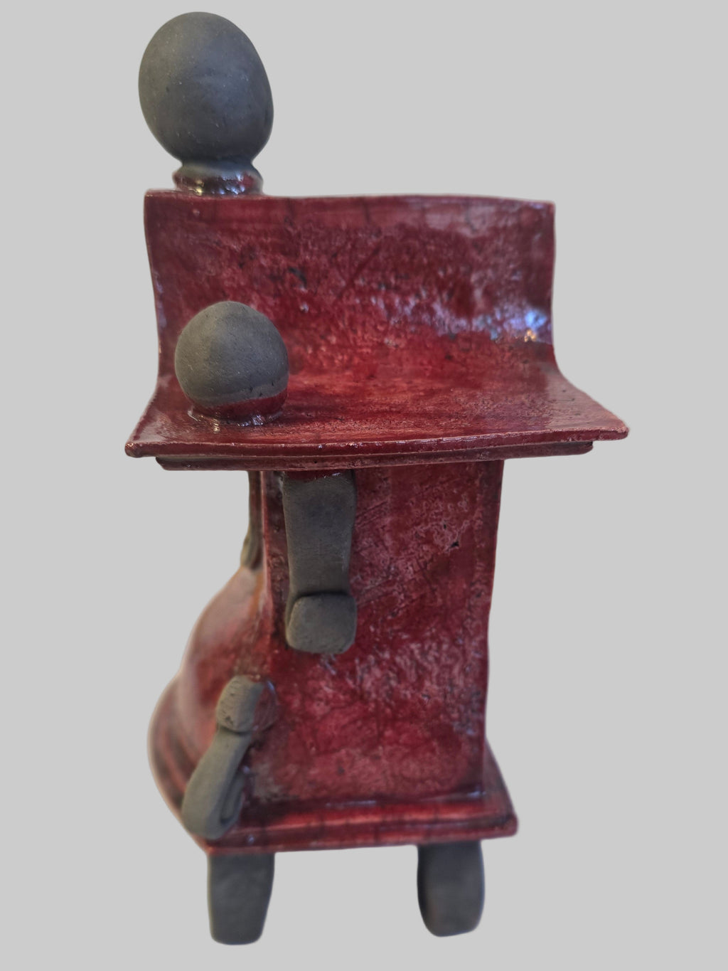 Stonesplitter - Small Red Raku Clock