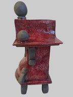 Stonesplitter - Small Red Raku Clock