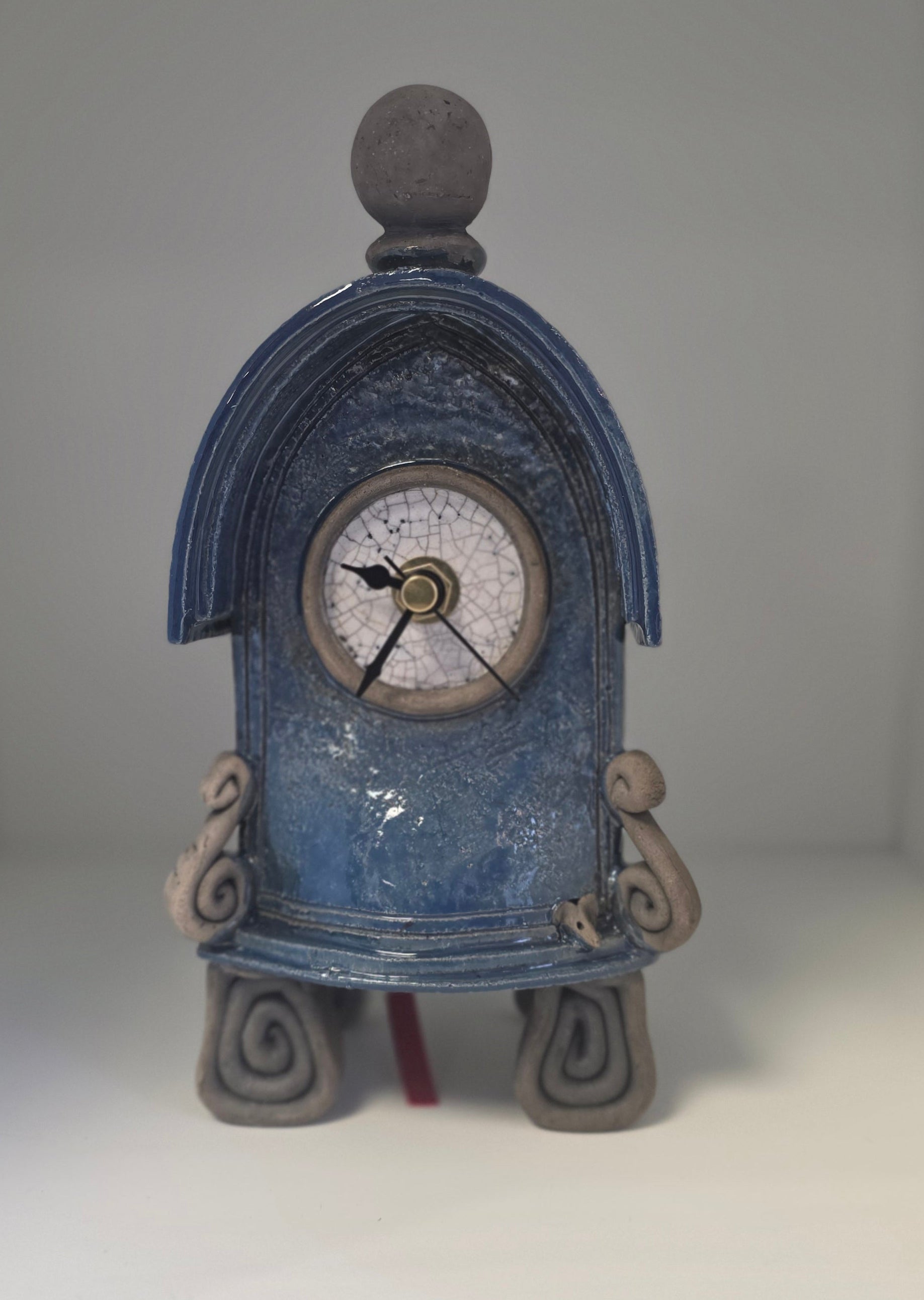 Stonesplitter - Small Blue Raku Clock
