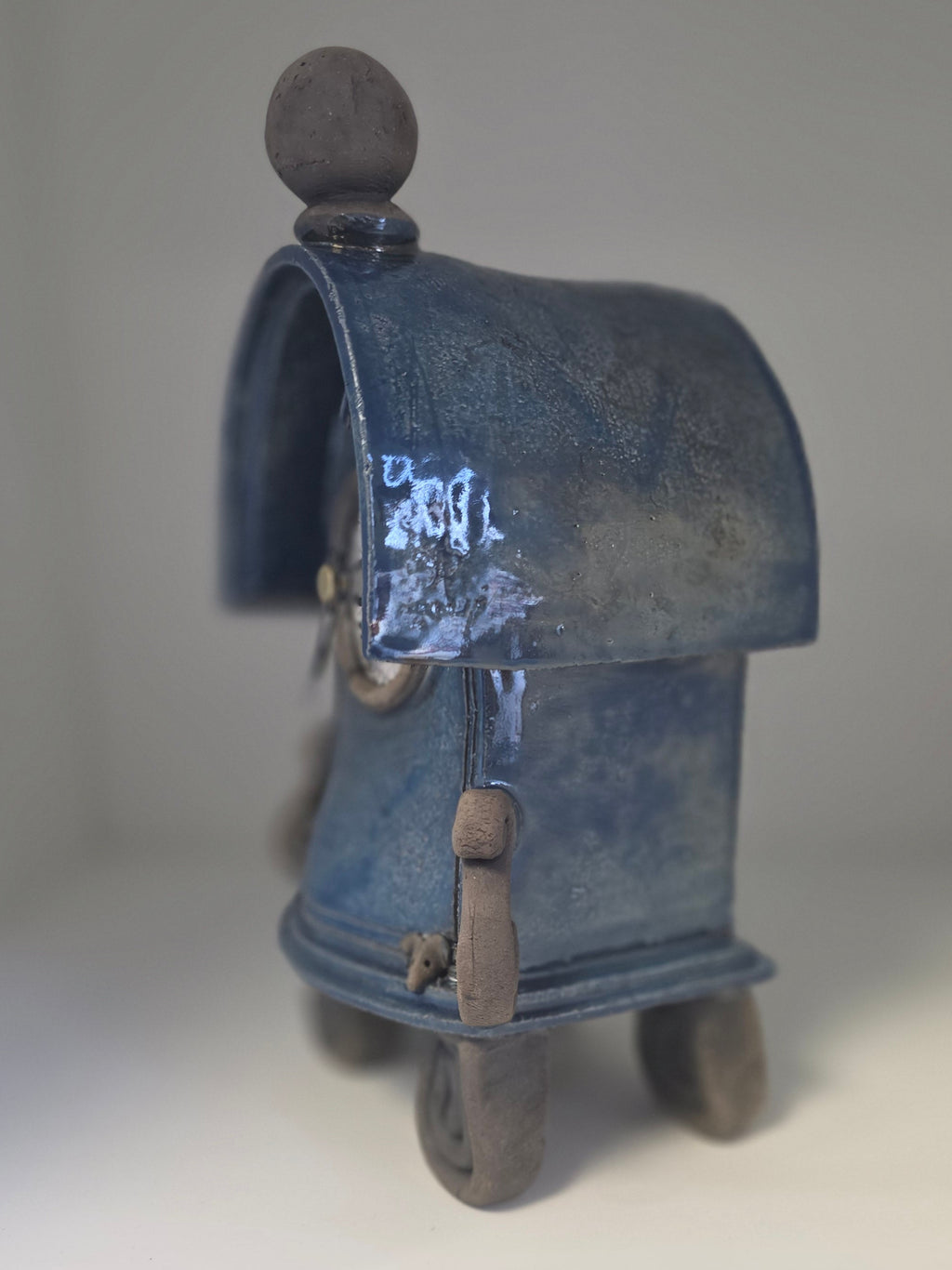 Stonesplitter - Small Blue Raku Clock