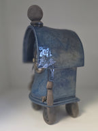 Stonesplitter - Small Blue Raku Clock