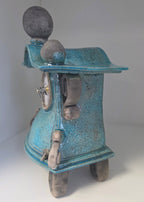 Stonesplitter - Small Turquoise Raku Clock