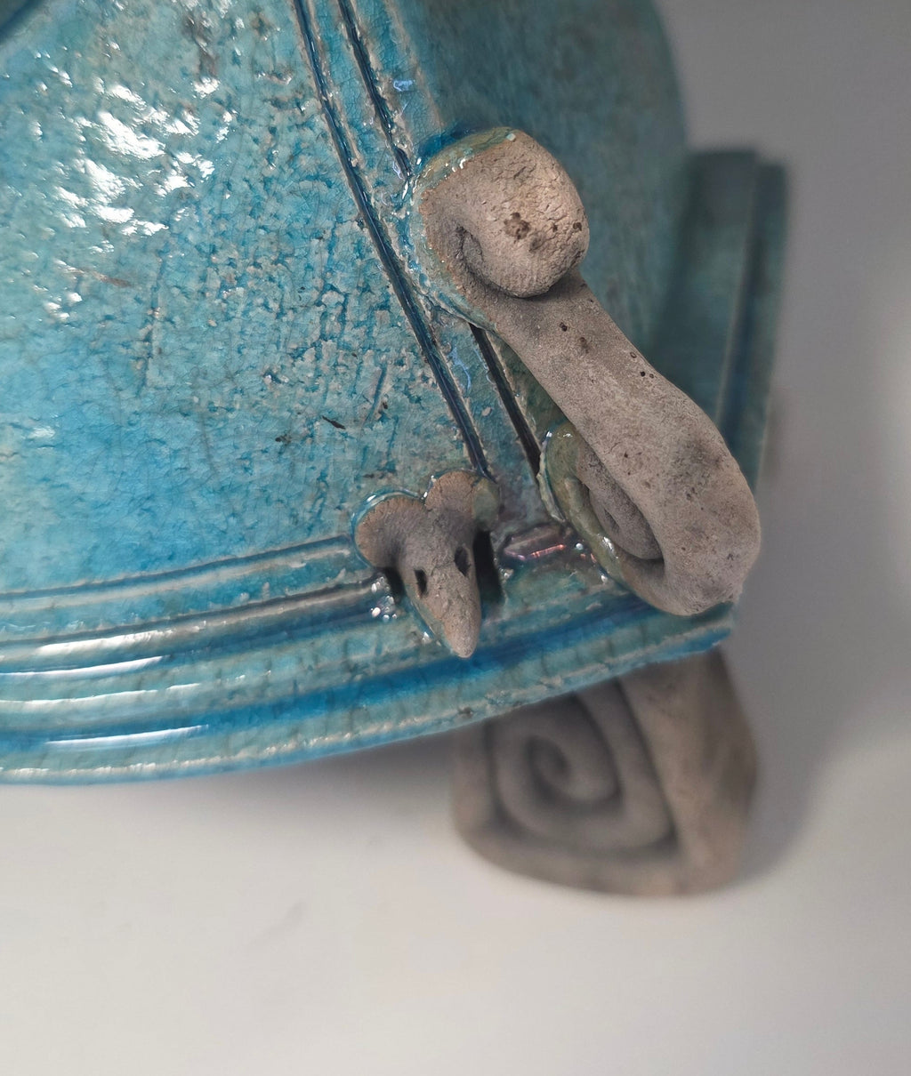 Stonesplitter - Small Turquoise Raku Clock