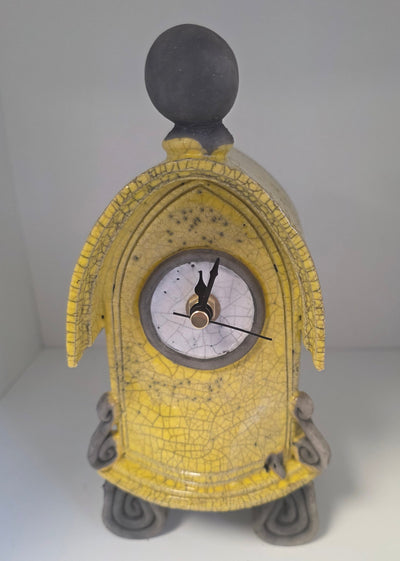 Stonesplitter - Small Yellow Raku Clock
