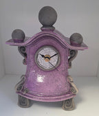 Stonesplitter - Small Purple Raku Clock