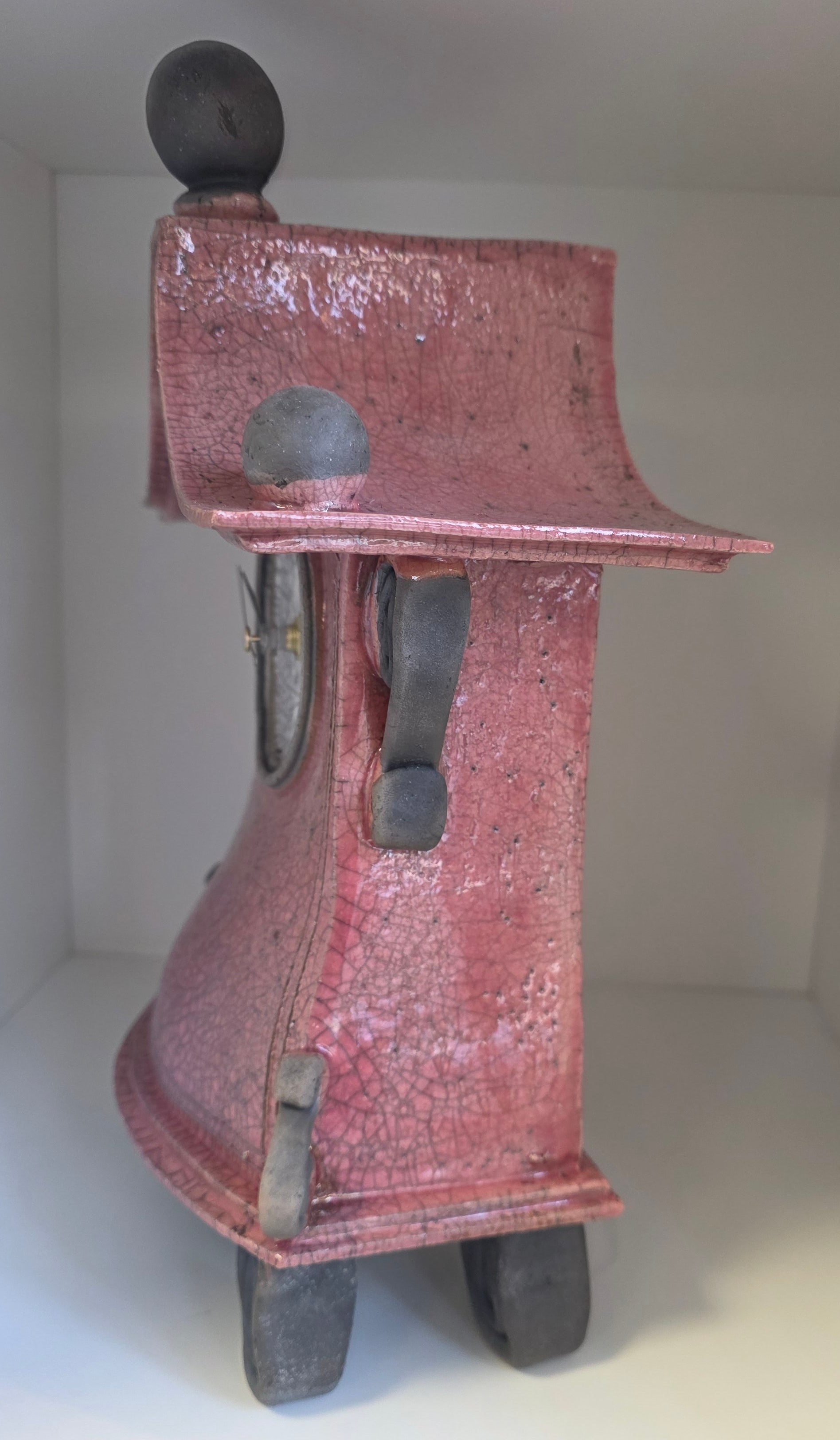 Stonesplitter - Medium Pink Raku Clock