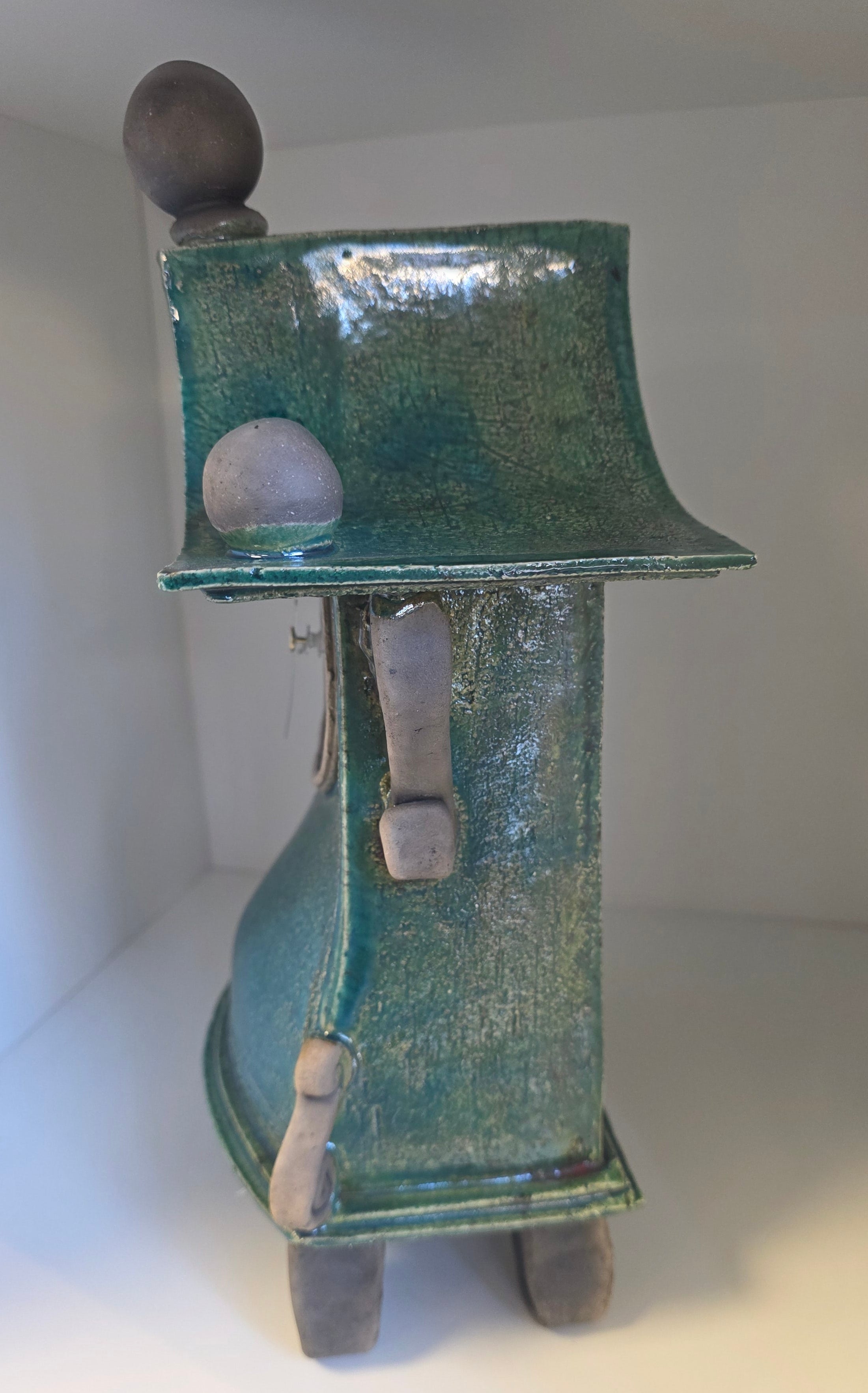 Stonesplitter - Medium Green Raku Clock