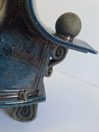 Stonesplitter - Medium Dark Blue Raku Clock