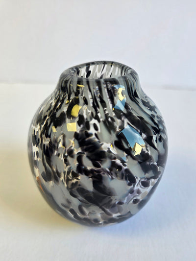Gemma Hollis Glass - Small Black and White Vase