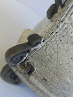 Stonesplitter - Small White Raku Clock