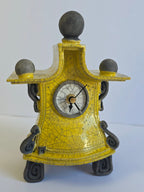 Stonesplitter - Small Yellow Raku Clock