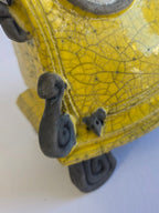Stonesplitter - Small Yellow Raku Clock