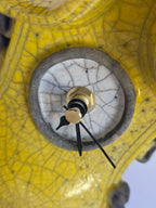 Stonesplitter - Small Yellow Raku Clock