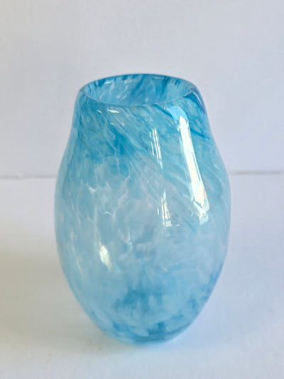 Gemma Hollis Glass - Clear and Blue Vase