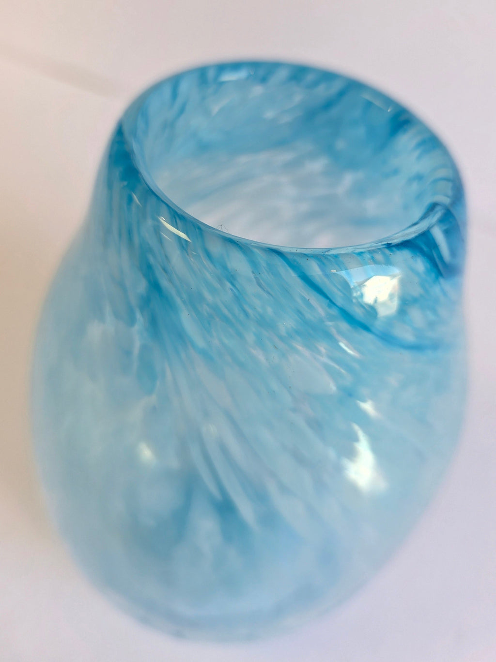 Gemma Hollis Glass - Clear and Blue Vase