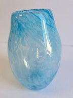 Gemma Hollis Glass - Clear and Blue Vase