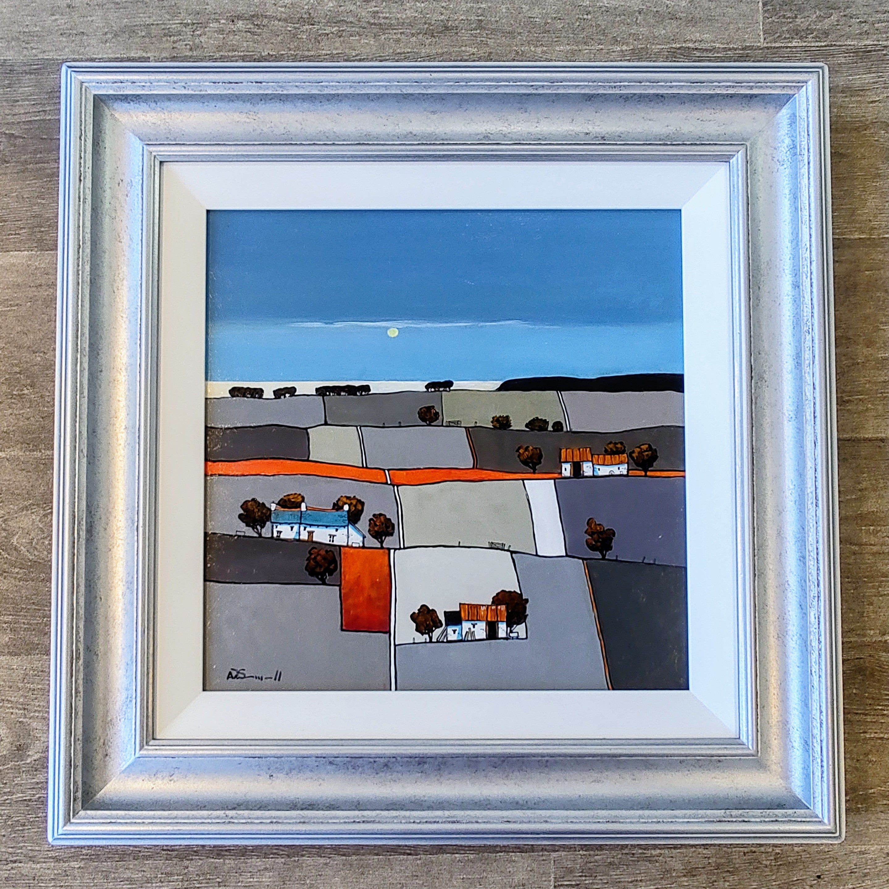 Alan Smith- Winter Fields, Framed Original Oil on Board - Primrose Gallery and Framing 