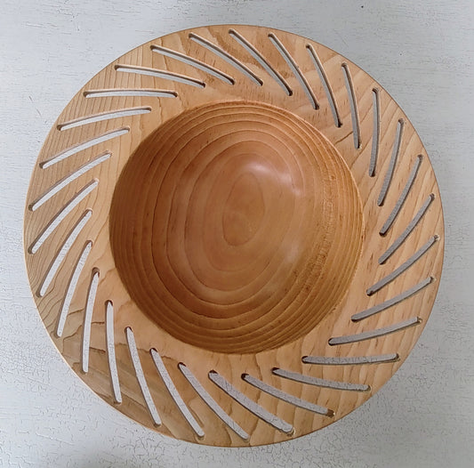 Andy Harris- Fluted Turned Cedar Wooden Bowl