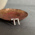 Zoe Ruth- Silver Hammered Bar Studs