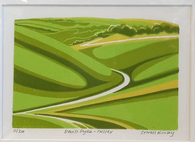 Sorrell Kinley - Devil's Dyke-Sussex, Lino Print