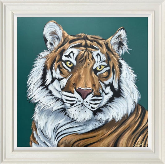 Amy Louise - Fierce, Framed Original Mixed Media