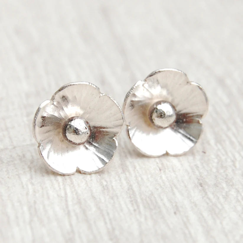 Zoe Ruth- Silver Flower Studs