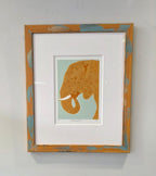 Julia Thompson - Flowerphant, Framed Limited Edition Lino Print - Primrose Gallery and Framing 