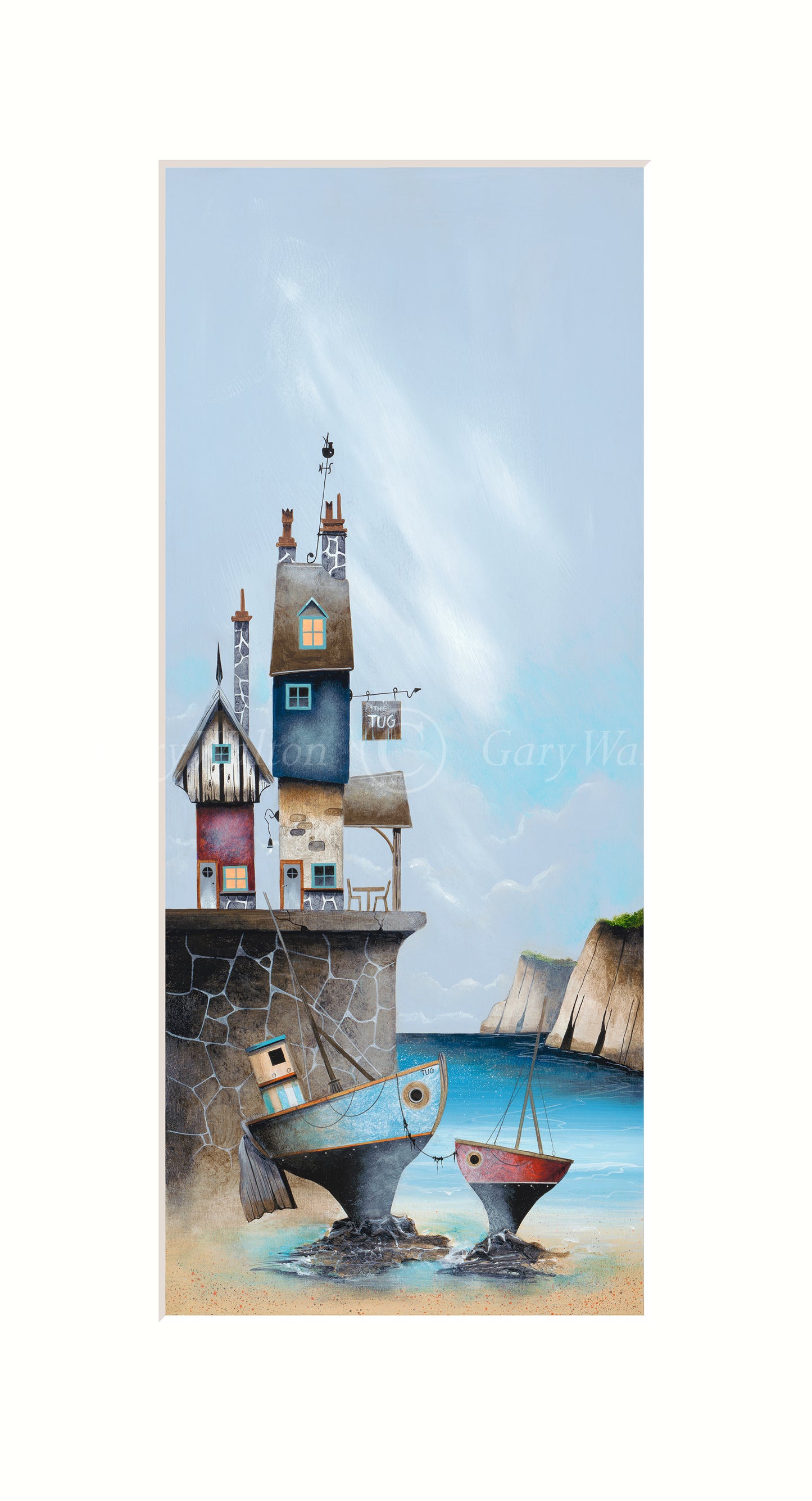 Gary Walton- Tugs I, Mounted Limited Edition Print