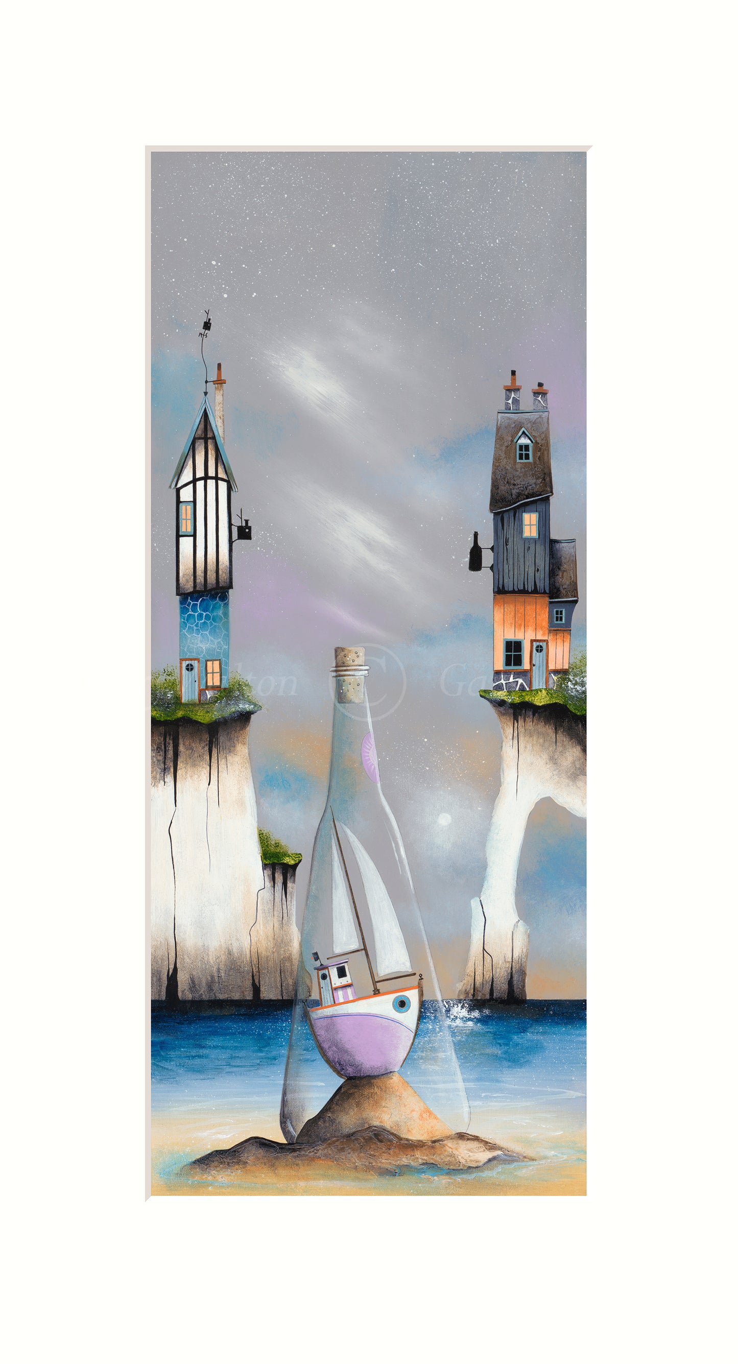 Gary Walton- Ship in a Bottle, Mounted Limited Edition Print