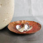 Zoe Ruth- Silver Hammered Large Heart Studs