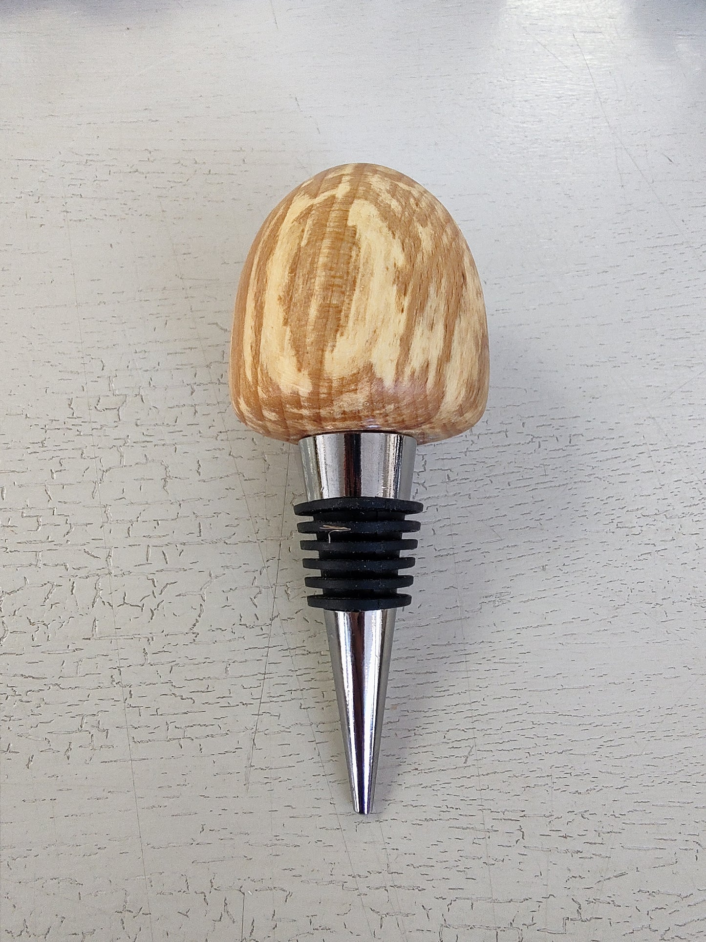 From The Shed- Hand Turned Reclaimed Wooden Wine Bottle Stopper, Beech