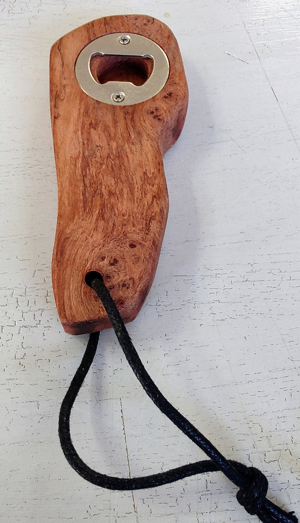 From The Shed- Hand Turned Reclaimed Wooden Chunky Bottle Opener, African Walnut - Primrose Gallery and Framing 