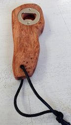 From The Shed- Hand Turned Reclaimed Wooden Chunky Bottle Opener, African Walnut - Primrose Gallery and Framing 