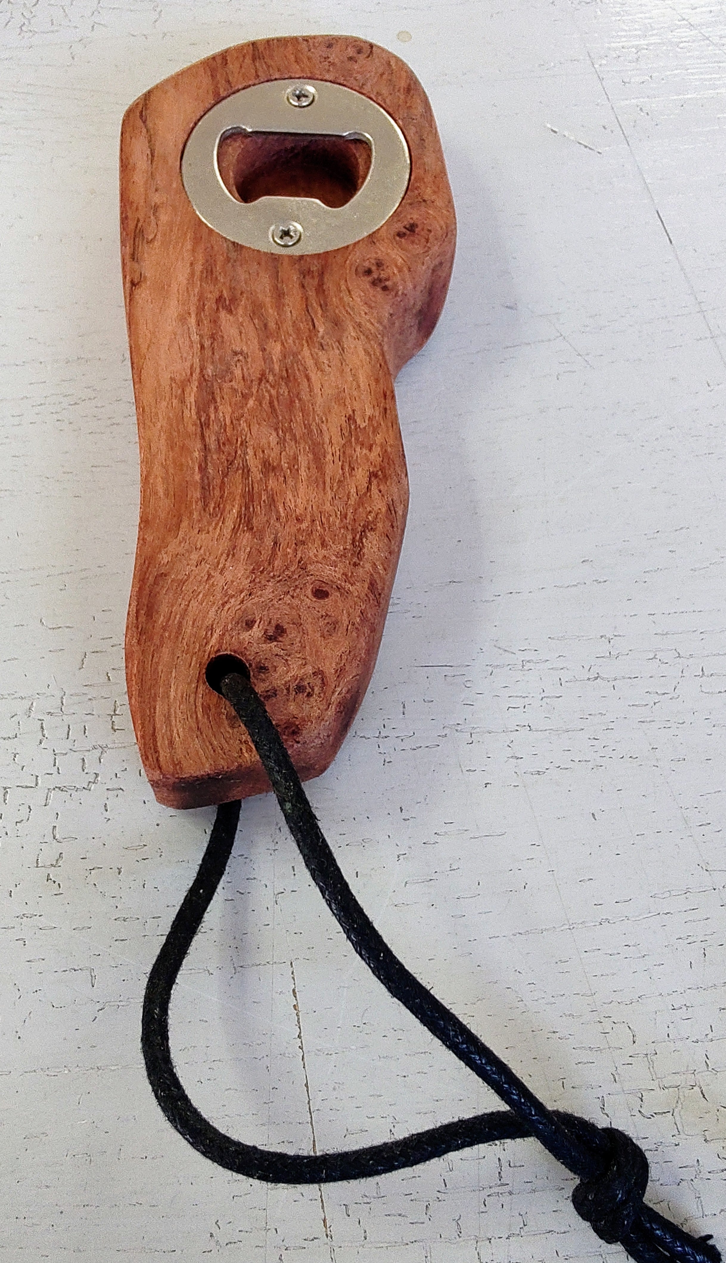 From The Shed- Hand Turned Reclaimed Wooden Chunky Bottle Opener, African Walnut - Primrose Gallery and Framing 