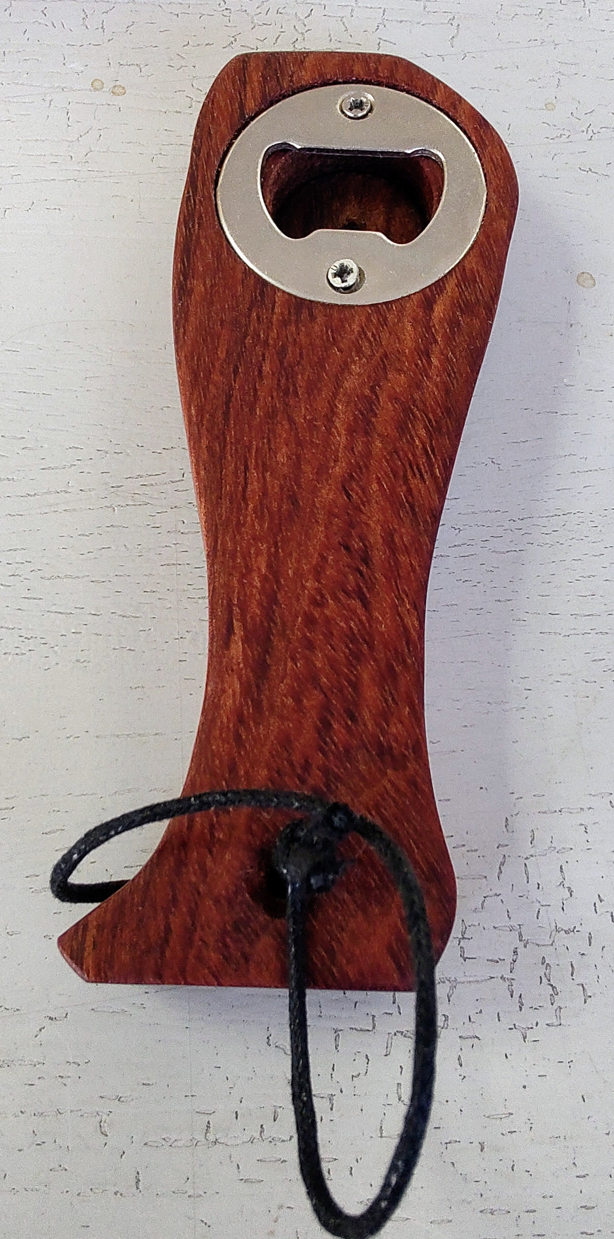 From The Shed- Hand Turned Reclaimed Wooden Chunky Bottle Opener, African Rosewood - Primrose Gallery and Framing 