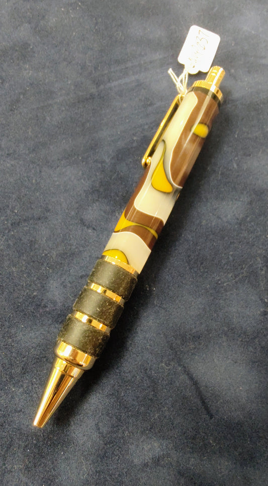 Andy Harris- Brown, grey and Yellow Luxury Pen