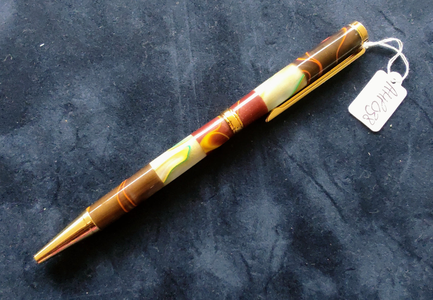 Andy Harris- Brown, Orange and Green Swirl Luxury Pen