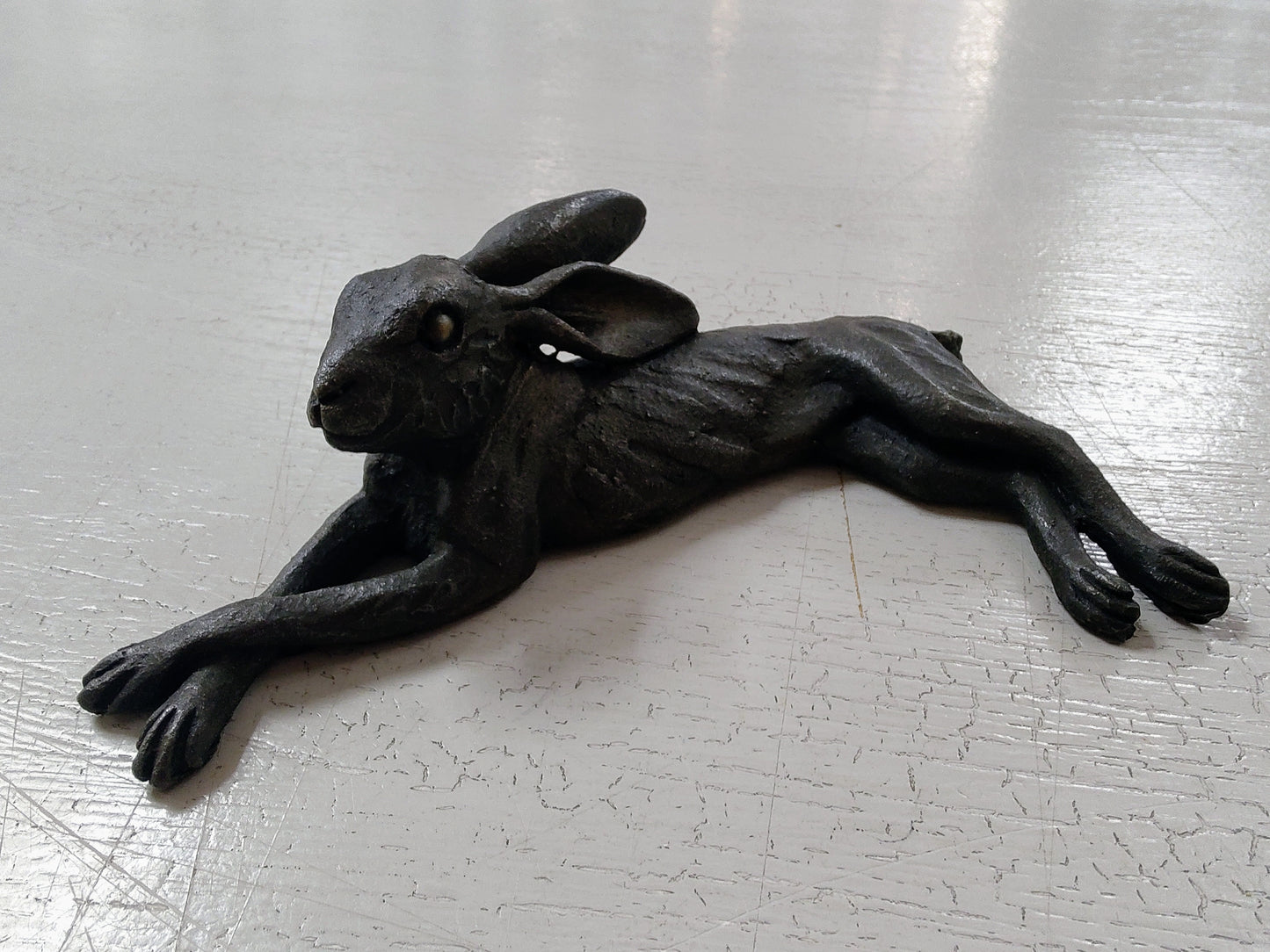 Pippa Hill- Resin Bronze Lying Down Hare