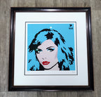 Pegasus- Debbie- Blue, Framed Limited Edition Pop Art Mounted Print of Blondie - Primrose Gallery and Framing 