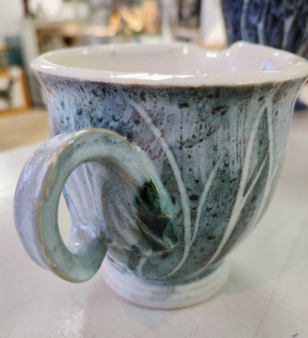 Rob Bibby- Milk Jug. Ceramic Hand Made Jug, Green - Primrose Gallery and Framing 