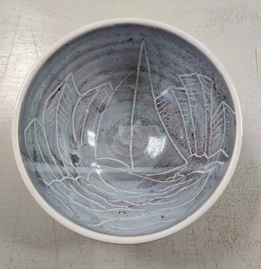 Rob Bibby- Bowl, Ceramic Hand Made Bowl, Small #A Sailing