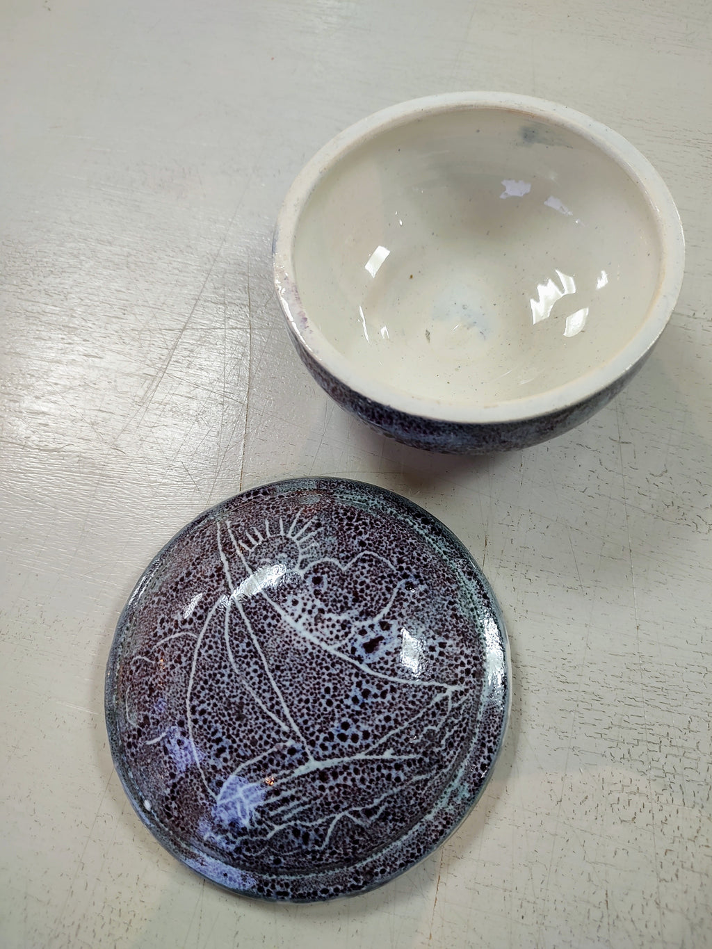 Rob Bibby- Bowl, Ceramic Hand Made Lidded Bowl, Sailing - Primrose Gallery and Framing 