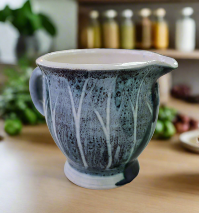 Rob Bibby- Milk Jug. Ceramic Hand Made Jug, Green - Primrose Gallery and Framing 