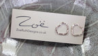 Zoe Ruth- Silver Open Heart Studs - Primrose Gallery and Framing 