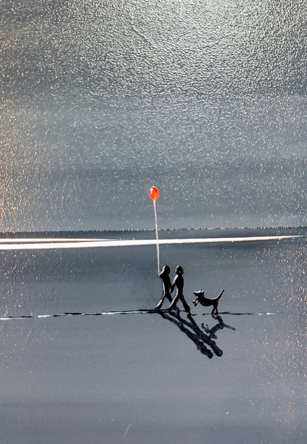 Jay Nottingham- My Balloon, Modern Framed Original Painting - Primrose Gallery and Framing 