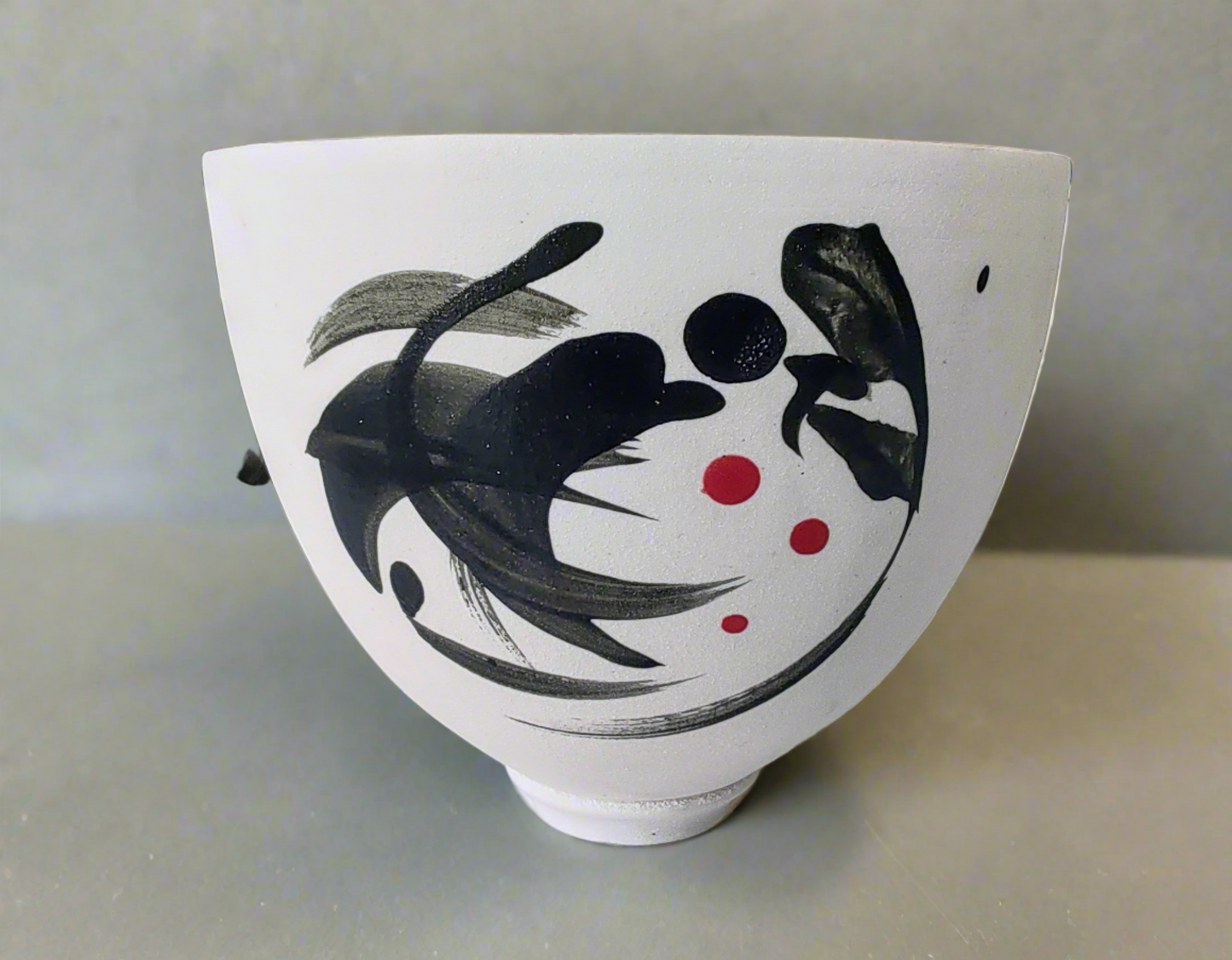 Nigel Gossage, Black Rose Ceramics- Bisque Porcelain Bowl, Hand made Ceramic