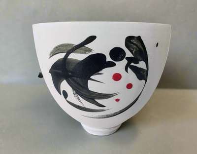 Nigel Gossage, Black Rose Ceramics- Bisque Porcelain Bowl, Hand made Ceramic - Primrose Gallery and Framing 