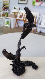 Richard Cooper- Minature Kingfisher Pair - Primrose Gallery and Framing 