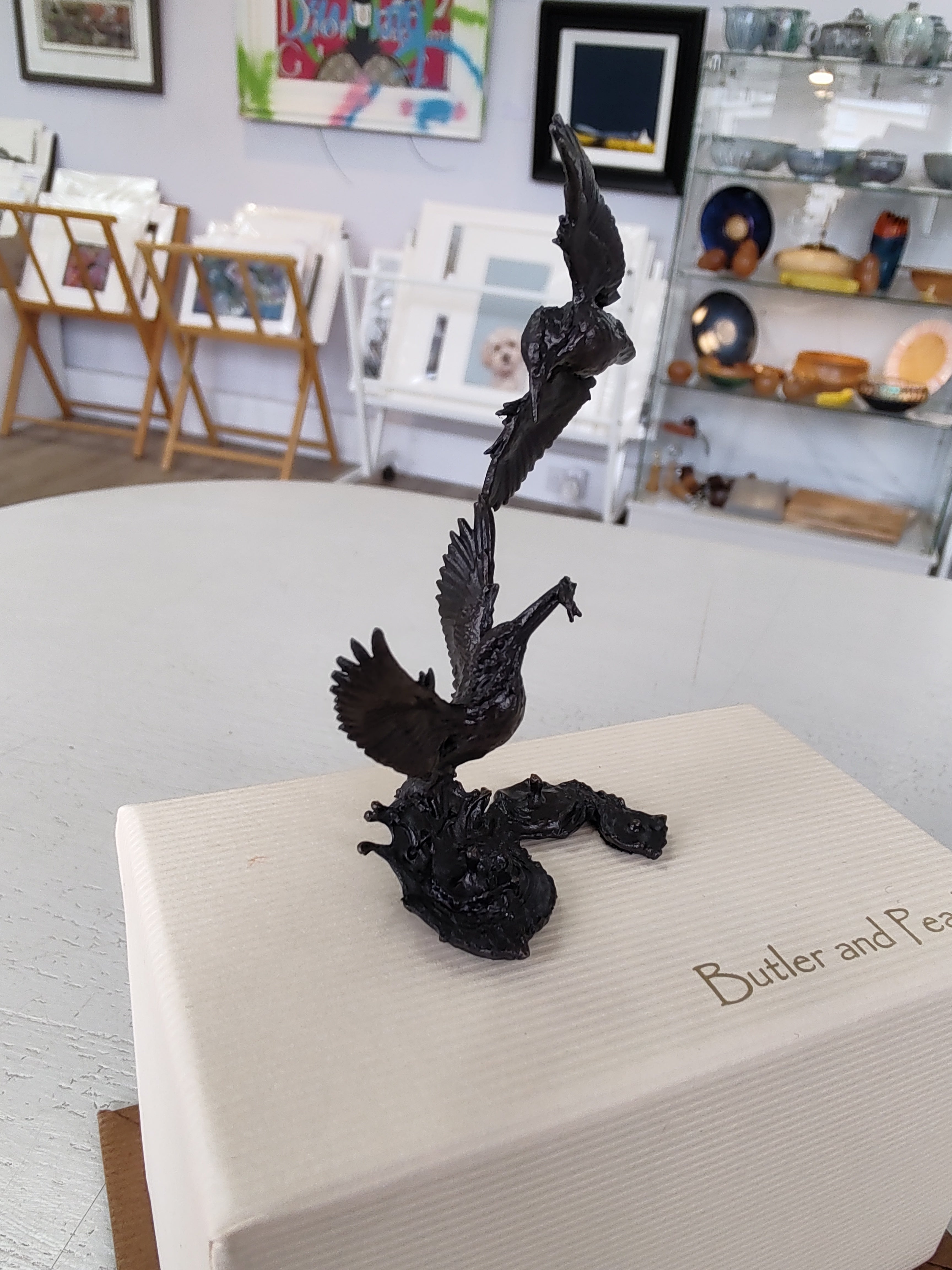Richard Cooper- Minature Kingfisher Pair - Primrose Gallery and Framing 